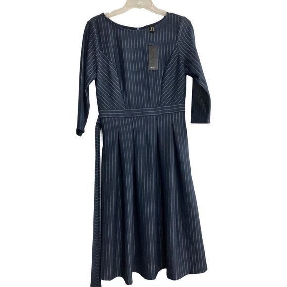 VF SHOW, Blue striped Prairie Dress, Size Medium - Picture 1 of 9